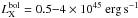 Mathematical equation: \hbox{$L_{\rm X}^{\mathrm{bol}}=0.5{-}4\times10^{45}~\mathrm{erg\,s^{-1}}$}