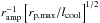 Mathematical equation: \hbox{$r_{\rm amp}^{-1}\left[r_{\rm p,max}/l_{\rm cool}\right]^{1/2}$}