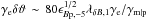 Mathematical equation: \hbox{$\gamma_{\rm e}\delta\vartheta\,\sim\, 80 \epsilon_{B\rm p,-5}^{1/2}\lambda_{\delta B,1}\gamma_{\rm e}/\gamma_{\rm m\vert p}$}