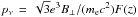 Mathematical equation: \hbox{$p_\nu\,=\,\sqrt{3}e^3 B_\perp/(m_{\rm e} c^2)F(z)$}