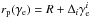 Mathematical equation: \hbox{$r_{\rm p}(\gamma_{\rm e})=R+\Delta_i\gamma_{\rm e}^i$}