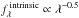 Mathematical equation: \hbox{$f_\lambda^{\,\rm intrinsic} \propto \lambda^{-0.5}$}