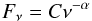 Mathematical equation: \begin{equation} \label{e:F_nu} F_\nu=C\nu^{-\alpha} \end{equation}