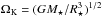 Mathematical equation: \hbox{$\Omega_{\rm K}= (GM_\star/R_\star^3 )^{1/2}$}