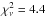 Mathematical equation: \hbox{$\chi^2_{\nu} = 4.4$}