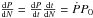 Mathematical equation: \hbox{$\frac{{\rm d}P}{{\rm d}N}=\frac{{\rm d}P}{{\rm d}t} \frac{{\rm d}t}{{\rm d}N}=\dot{P} P_0$}