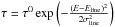 Mathematical equation: \hbox{$\tau = \tau^{0} \exp\left(-\frac{(E-E_\mathrm{line})^2}{2\sigma_\mathrm{ line}^2}\right)$}