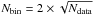 \hbox{$N_{\rm bin} = 2\times\sqrt{N_{\rm data}}$}