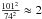 Mathematical equation: \hbox{$\frac{101^2}{74^2} \approx 2$}