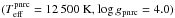 \hbox{$(T^{\rm pnrc}_{\rm eff}=12\,500~{\rm K},\log g_{\rm pnrc}=4.0)$}