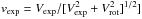 \hbox{$v_{\rm exp}=V_{\rm exp}/[V^2_{\rm exp}+V^2_{\rm rot}]^{1/2}]$}