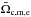 \hbox{$\bar\Omega_{\rm c,m,e}$}