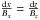 \hbox{$\frac{{\rm d}x}{B_x} = \frac{{\rm d}z}{B_z}$}