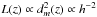 \hbox{$L(z)\propto d_m^2(z) \propto h^{-2}$}
