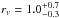 \hbox{$r_{\nu}=1.0_{-0.3}^{+0.7}$}