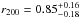 \hbox{$\rtwof=1.24 \,\pm\, 0.06$}