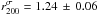\hbox{$\rtwof=0.90\, \pm\, 0.09$}