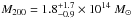 \hbox{$\mtwo=1.8_{-0.9}^{+1.7} \times 10^{14} ~\msun$}