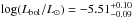 \hbox{$\log (L_{\rm bol}/L_\odot ) = -5.51^{+0.10}_{-0.09}$}