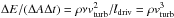 \hbox{$\Delta E/(\Delta A \Delta t)=\rho \nu v_{\rm turb}^2/l_{\rm driv}=\rho v_{\rm turb}^3$}