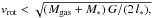 \hbox{$v_{\rm rot} < \sqrt{(M_{\rm gas}+M_*)\,G/(2\,l_*),}$}