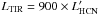 \hbox{$L_{\rm TIR}=900 \times L'_{\rm HCN}$}