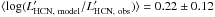 \hbox{$\langle \log(L'_{\rm HCN,\ model}/L'_{\rm HCN,\ obs}) \rangle =0.22 \pm 0.12$}
