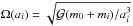 \hbox{$\Omega(a_i) = \sqrt{{\cal G} (m_0 + m_i)/a_i^3}$}