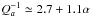 \hbox{$Q_a^{-1} \simeq 2.7 + 1.1 \alpha$}