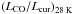 \hbox{$\left(L_\mathrm{CO}/L_\mathrm{cur}\right)_{28\,\mathrm{K}}$}