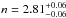 \hbox{$n=2.81^{+0.06}_{-0.06}$}