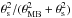 Mathematical equation: \hbox{$\theta_{\rm s}^{2}/(\theta_{\rm MB}^{2}+\theta_{\rm s}^{2})$}