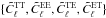 \hbox{$\{\tilde C^{\rm TT}_\ell,\tilde C^{\rm EE}_\ell,\tilde C^{\rm TE}_\ell,\tilde C^{\rm ET}_\ell\}$}