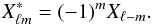 \appendix \setcounter{section}{1} \begin{equation} \label{alm} X^*_\lm=(-1)^m X_{\ell-m} . \end{equation}