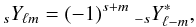 \appendix \setcounter{section}{1} \begin{equation} \label{sphericalproperties} {\ }_sY_{\lm}=(-1)^{s+m} {\ }_{-s}Y^*_{\ell-m} , \end{equation}
