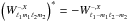 \hbox{$\left(\W{-}{X}{\lmun}{\lmdeux}\right)^* = -\W{-}{X}{\ell_1-m_1}{\ell_2-m_2}$}