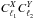 \hbox{$C^X_{\ell_1}C^Y_{\ell_2}$}