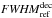 \hbox{${\it FWHM}_{\lambda}^{\rm dec}$}