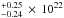 \hbox{$^{+0.25}_{-0.24}\,\times\,10^{22}\,$}