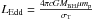 \hbox{$L_{\rm Edd} = \frac{4 \pi c G \mbh \mu m_{\rm p} }{\sigmaT}$}