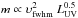 \hbox{$m\propto \w^2~\Lo^{0.5}$}