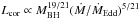 \hbox{$L_{\rm cor} \propto \mbh^{19/21} (\dot{M}/\dot{M}_{\rm Edd})^{5/21}$}
