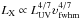 \hbox{$\Lx\propto\Lo^{4/7} \w^{4/7}$}