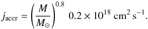 \begin{equation} \jac=\left({M\over M_\odot}\right)^{0.8}\,0.2\times10^{18}~\jcgs. \label{eq-jbl} \end{equation}