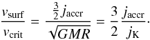 \begin{equation} \rapw={{3\over2}\jac\over\sqrt{GMR}}={3\over2}{\jac\over\jk}\cdot \label{eq-rapsam} \end{equation}