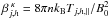 \hbox{$\beta_{j,h}^{\;\kappa} = 8\pi nk_{\rm B} T_{j,h,\parallel}/B_0^2$}