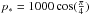 \hbox{$p_* = 1000\cos(\frac{\pi}{4})$}