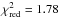 Mathematical equation: \hbox{$\chi^2_{\rm red}=1.78$}