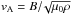 \hbox{$v_{\rm A}=B/\!\sqrt{\mu_0\rho}$}
