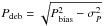 \hbox{$P_{\rm deb} = \sqrt{P_{\rm bias}^2 - \sigma_P^2}$}